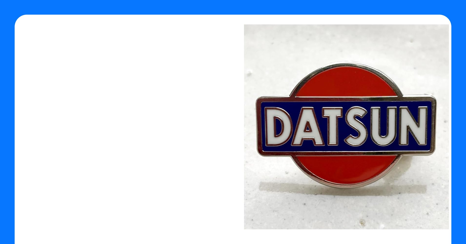 Amazon.co.jp: ダットサン DATSUN 昔のロゴ マークピンバッジ ピンズ バッチ ブローチ日産 ダット自動車 レトロ : ファッション