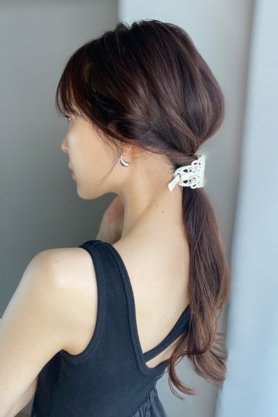 短めひとつ結びTikTok