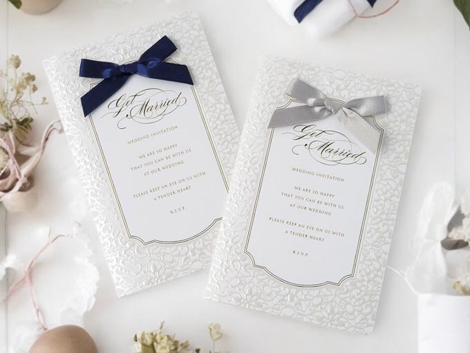 オーダーメイドアメリカンウェディング招待状 スリリングシリーズNo.2 コーンフラワー 50部オーダーメイド - ショップ aurorawedding結婚式招待状 - Pinkoi