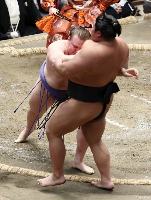 画像・写真：大の里の寄り切り：時事ドットコム