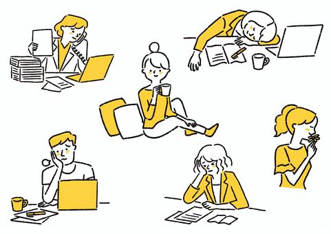 忙しい社員イラスト無料イラスト・フリー素材なら「イラストAC」