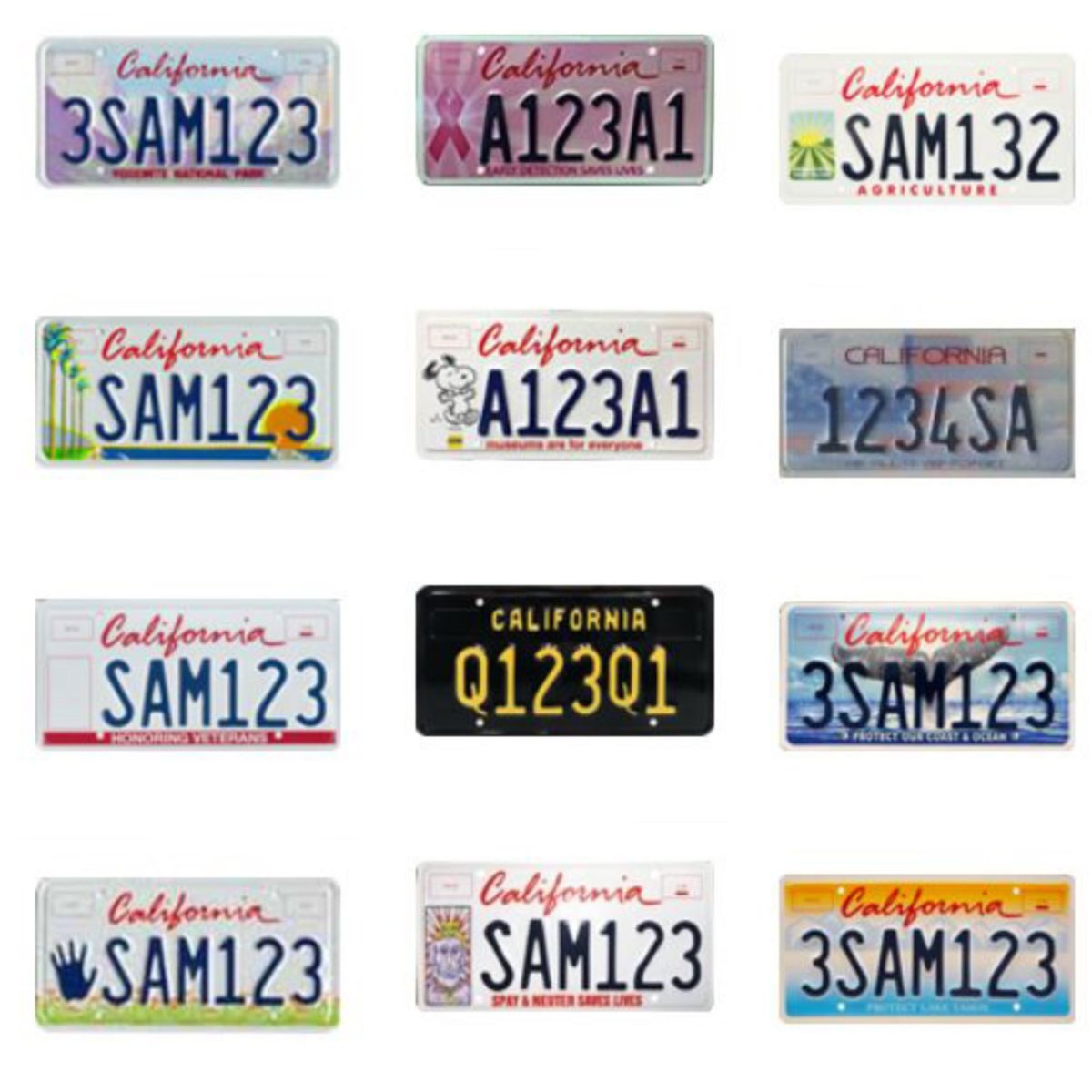 カリフォルニア ロサンゼルス ナンバープレート 全2種類 USサイズ CALIFORNIA LOS ANGELES ライセンスプレート ガレージ 装飾