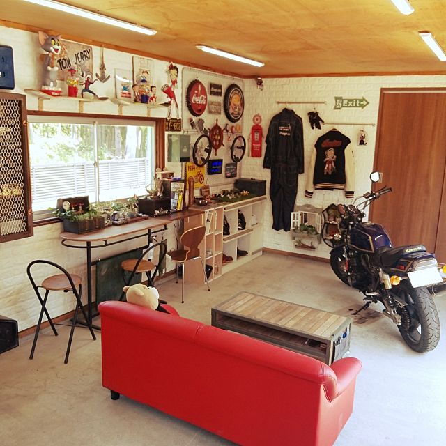 壁 天井 DIY ガレージ 世田谷ベース好き ガレージライフ などのインテリア実例 - 2018-03-10 17:36:48RoomClip ルームクリップ