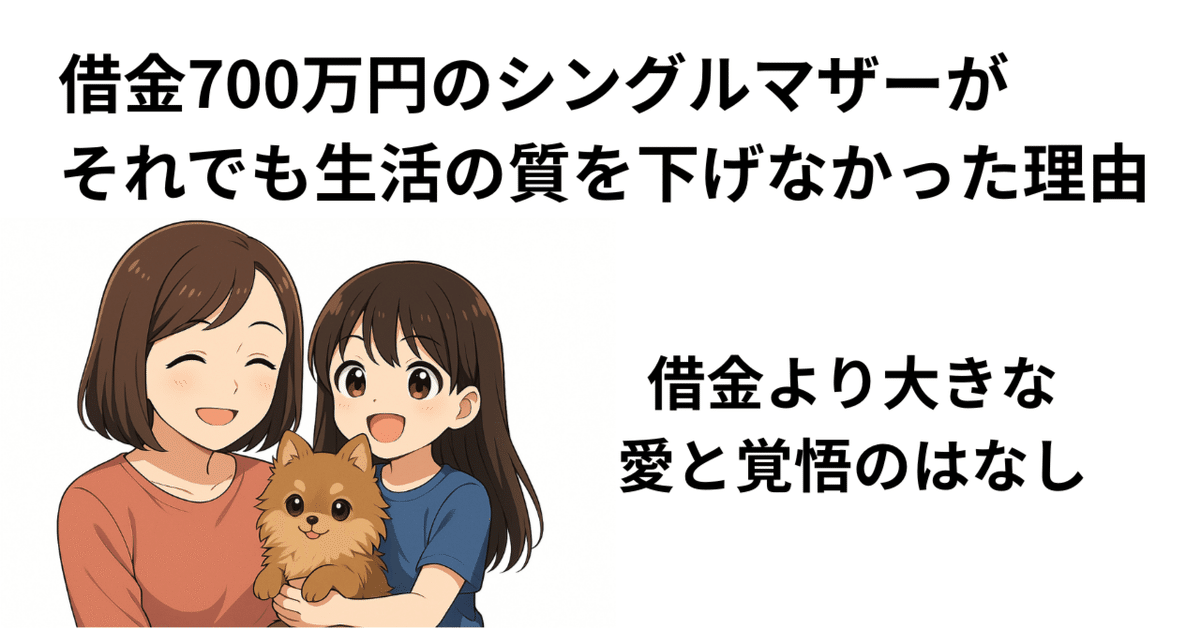 娘に“貧乏マインド”を植え付けたくなかった』 借金700万円。母として、人生を諦めなかった私の再スタート。700万返済中。けど、前進中 Michi