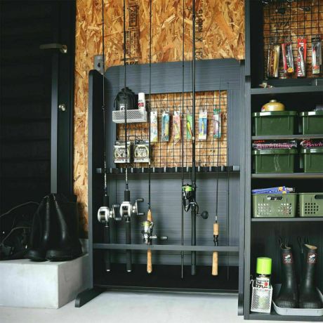 釣り具収納のDIYはワイヤーネットとリールを工夫することでおしゃれに見える件釣られて笑ってまた明日