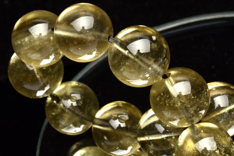 リビアングラスブレスレット 透明感抜群 高品質高品質リビアングラス ブレスレット 11-11.5mm