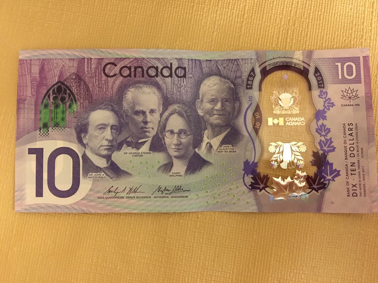 カナダ 1ドル紙幣 エリザベス女王 1954年銘 2142892 流通美品収集ワールド