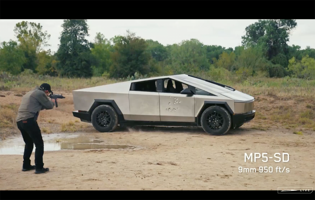 銃弾を跳ね返す、テスラ『サイバートラック』が耐久テスト - BCN＋R