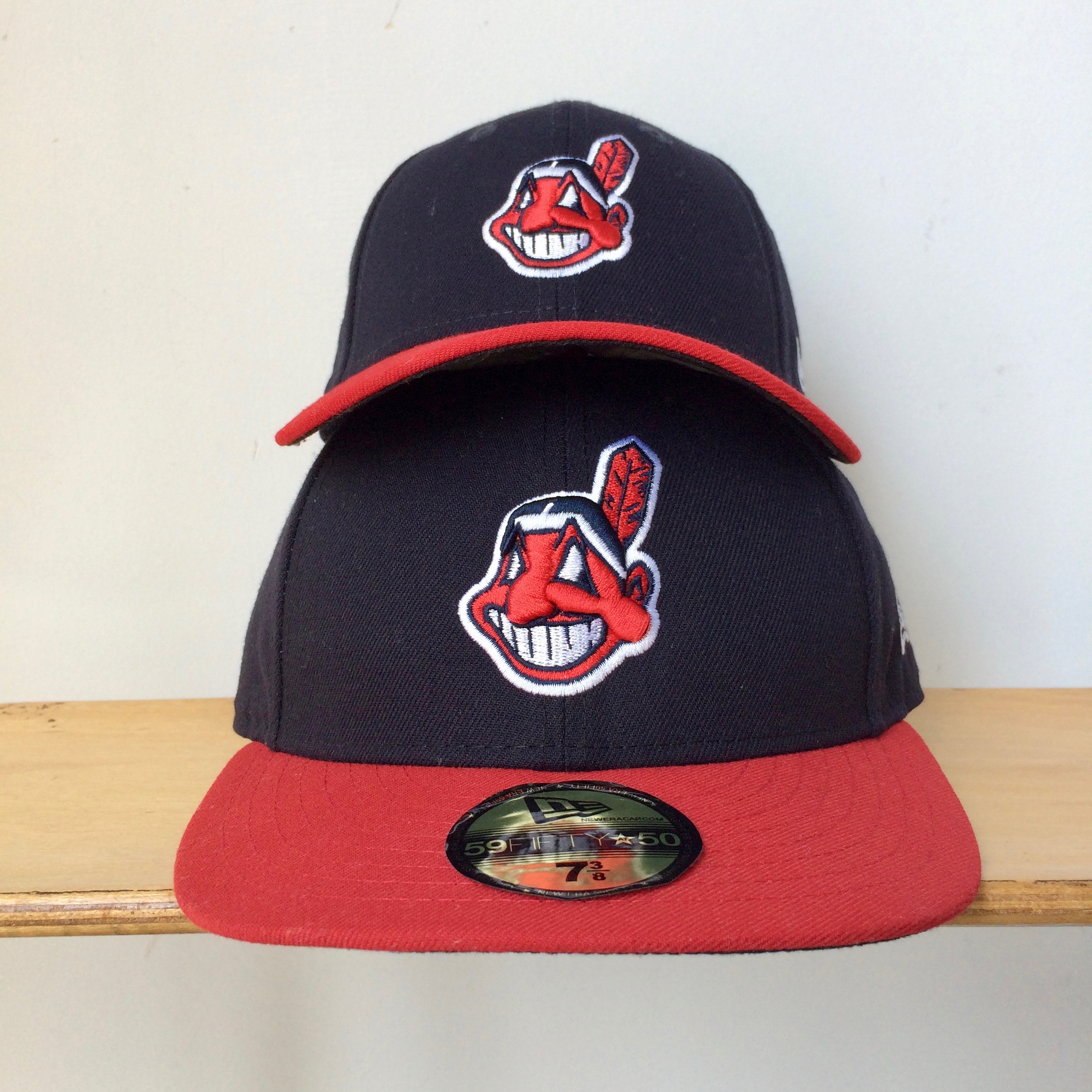 ニューエラ美品 208766 ワフー酋長ロゴ クリーブランド・インディアンス 59FIFTY キャップ 7 1 8 56.8