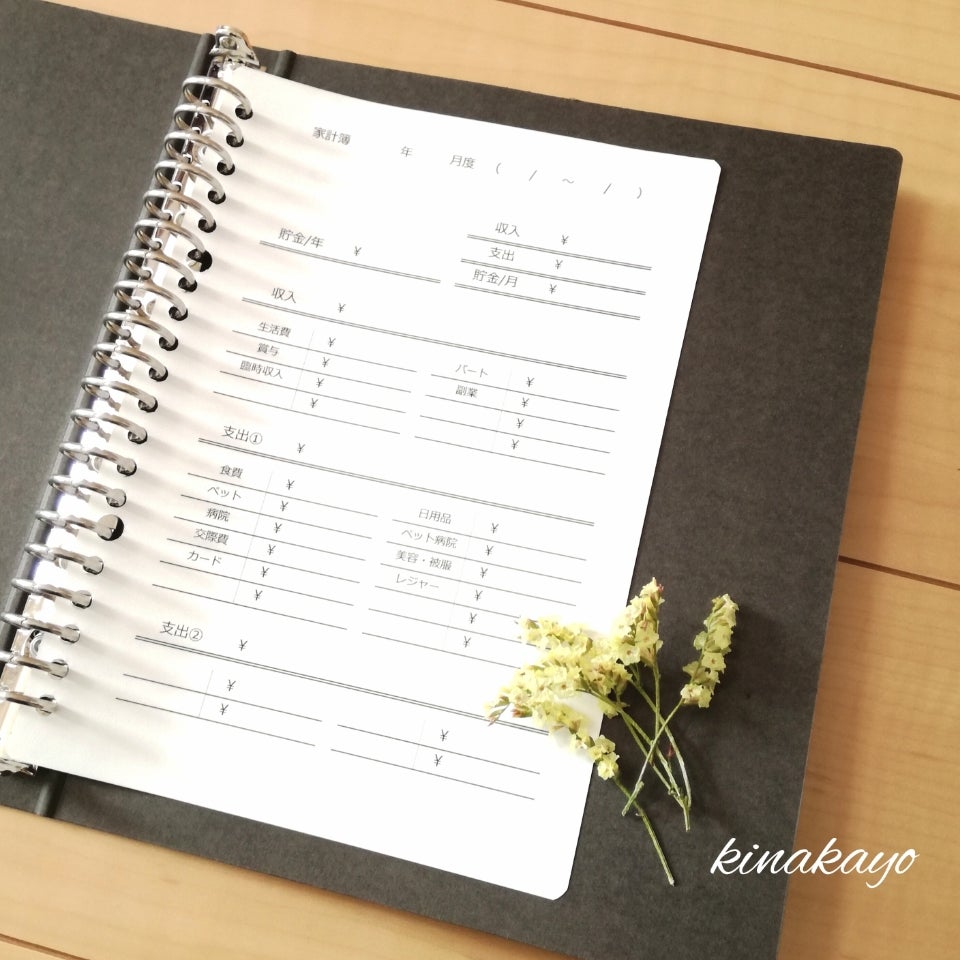 A5 B5対応 ✨オリジナル家計簿✨家計簿フォーマット ルーズリーフ家計簿✨ - メルカリ