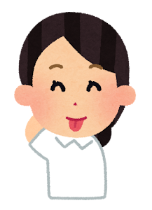 てへぺろ顔文字のミニマルイラストイラスト・フリー素材なら「シンテリ」