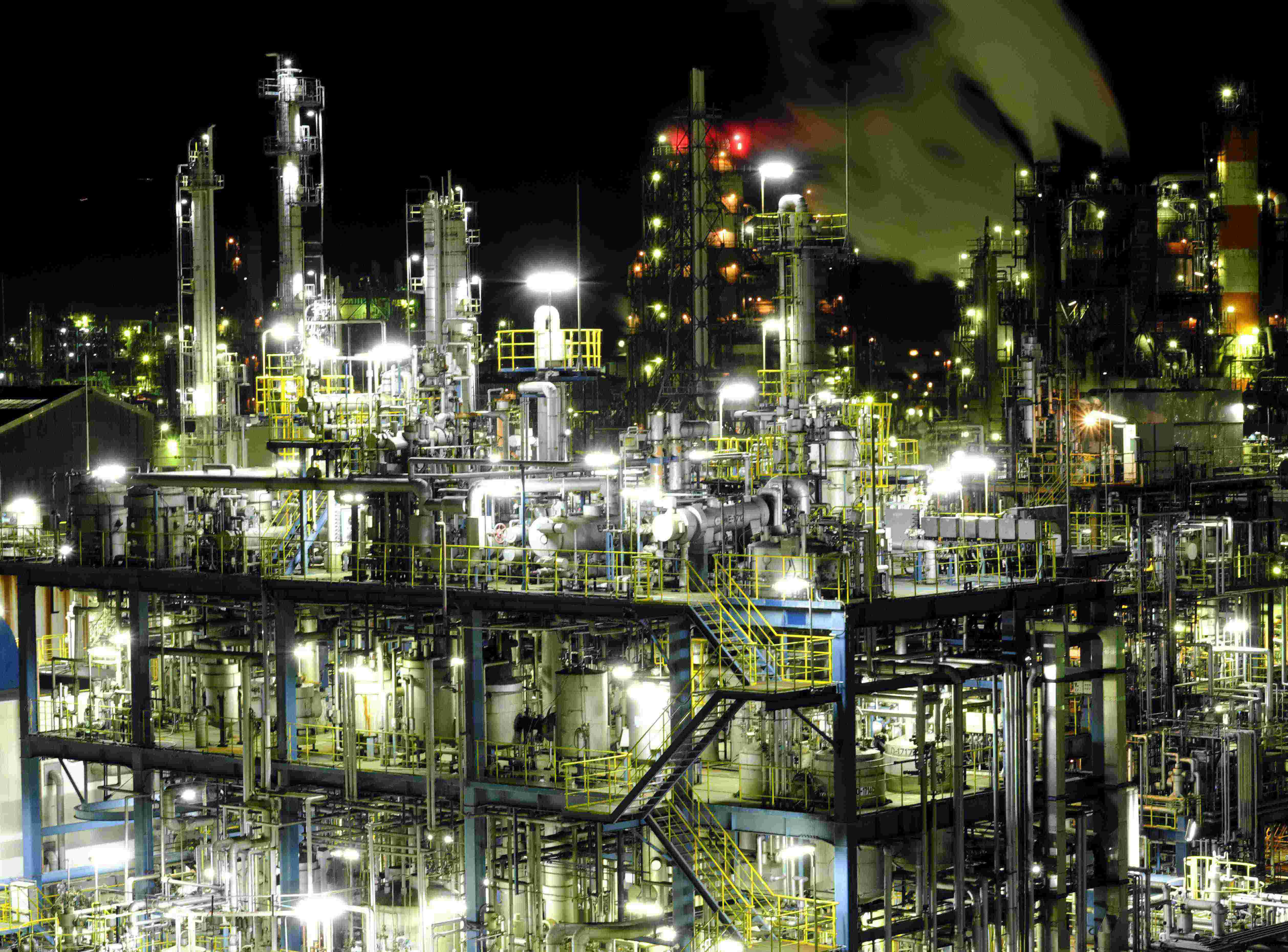 千鳥町 三菱化学物流前・千鳥運河の夜景 神奈川県川崎市川崎区