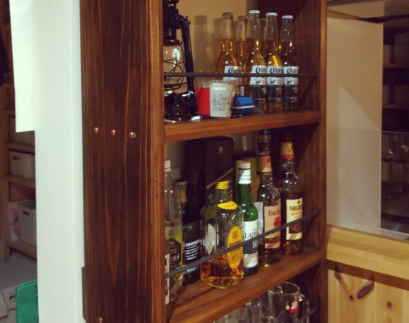 ウィスキーラック 男前インテリア 棚 インダストリアル 収納 お酒 オープンシェルフ ウィスキー ディスプレイラック 棚・シェルフ・ラック REXXindustrial 通販 18146665Creema クリーマ