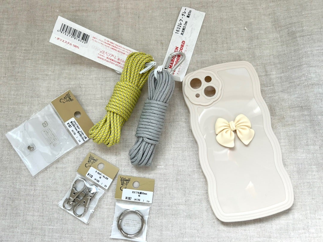 パラコード スマホショルダーストラップの作り方 スネークノット・ダイヤモンドノット