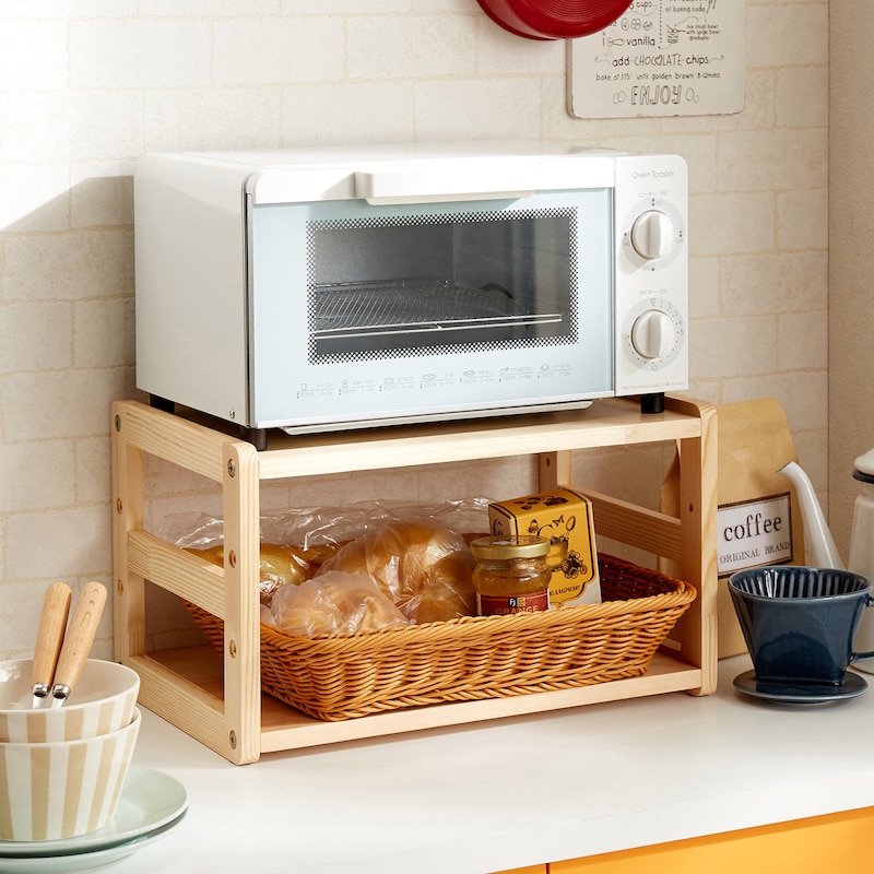 BOW トースターラック BWS8200 オークス AUX キッチンラック 家電 オーブントースター 小物 収納 ラック 収納棚 フック付き 隙間収納キッチン収納キッチン収納・キッチン家具 通販ホームセンターのカインズ