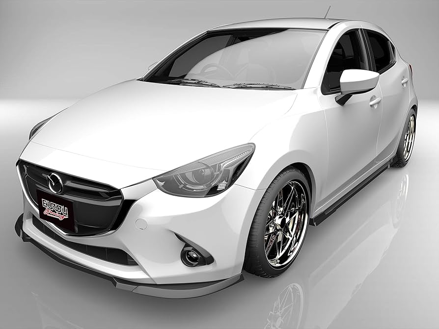 マツダ デミオ DJ系 2017 フロントグリルカバー バンパーグリルトリム カスタムパーツ メッキモール ステンレスの通販Monchy Monchy