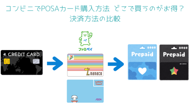 コンビニでPOSAカード購入方法 どこで買うのがお得？決済方法の比較 FamiPay、nanaco、WAON ペイの実