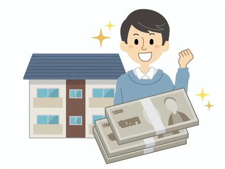 不動産無料のAi・PNG白黒シルエットイラスト