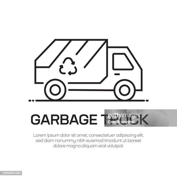 ゴミ収集車のアイコン シルエットイラスト素材7606538- フォトライブラリ