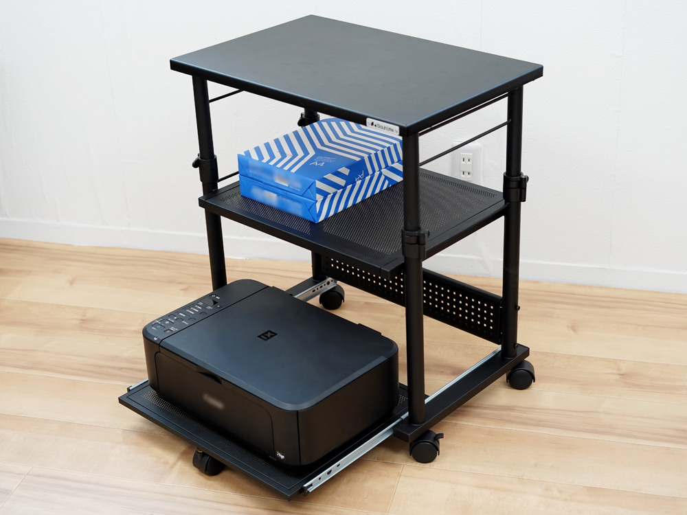 プリンター収納 デスク周り決定版！パソコンラックと収納ワゴンBauhütte®