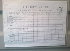 トイレ清掃チェックシートBILLY DESK