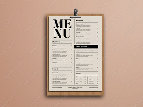 高級なメニュー表テンプレートでおしゃれでファンシーなデザインを無料で作成！Canva