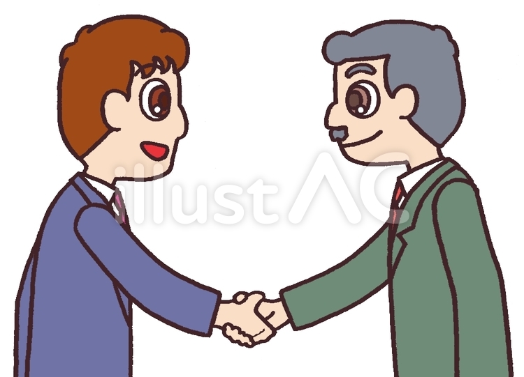 握手。商談成立を表すビジネスイラスト。のイラスト素材96337908- PIXTA
