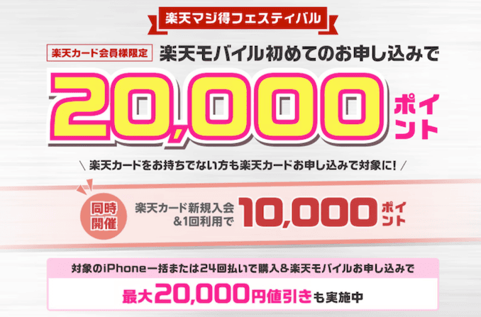 5と0のつく日はエントリー＆楽天カードご利用でポイント+3倍でポイント4倍楽天カード