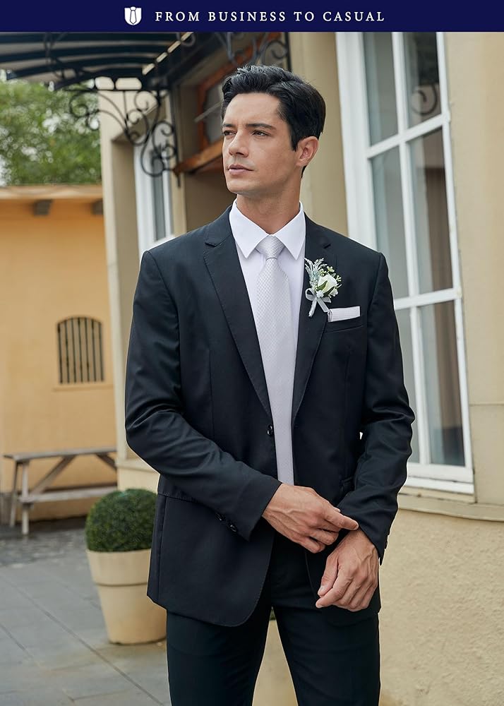 新品 メンズ ネクタイ シルク シンプル 無地 シルバー ビジネススーツ贈り物 - メルカリ