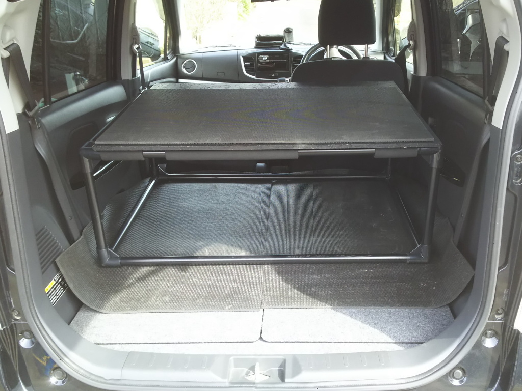 ラゲッジスペース 荷台 にイレクターパイプでラック 棚 を設置くらやんのメモ帳 - ブログ