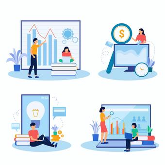 行テンプレート イラスト マーケティングのイラスト素材・ベクター Image 87433896