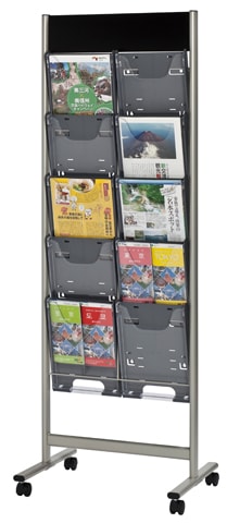 マガジンラック、パンフレットディスプレイスタンドホルダー、床置き新聞収納ラック、図書館、小売店、リビングルーム、オフィス用ウォーFloorStandingマガジン&新聞ホルダー ファイルラックカタログ&参考ディスプレイ付き オフィスや展示会用 Amazon.co.jp:マガジン
