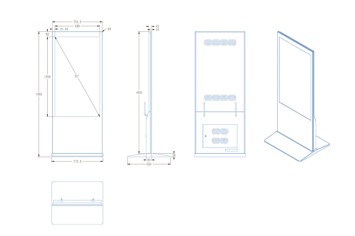 １台限りアウトレット訳あり デジタルサイネージ LEDビジョン デジタル看板 小型 縦型 屋内用 背面保護パネル無し P3W385xH575mm W128xH192ドット : クリエーボ - 通販 - Yahoo!ショッピング