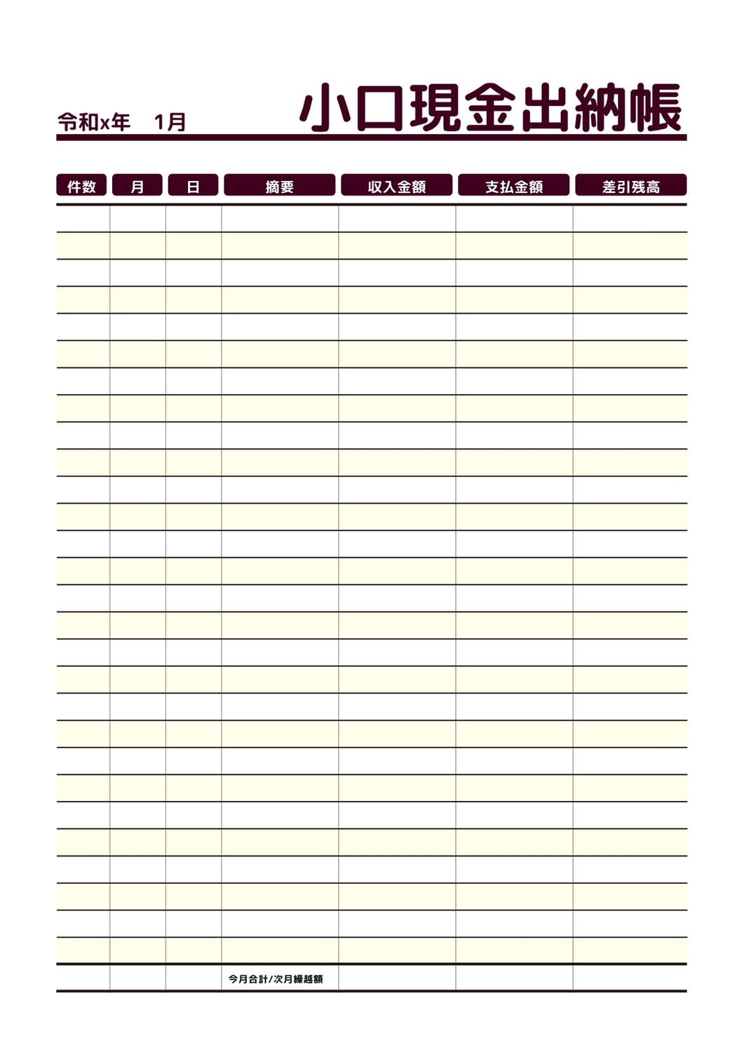 エクセルやワードのテンプレートがある「金種計算表」で小口現金管理ができる！自動計算入りで書き方も簡単！可愛いだらけ