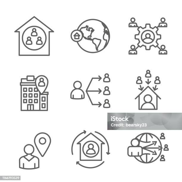 企業の事業所のアイコンPremiumベクトル素材