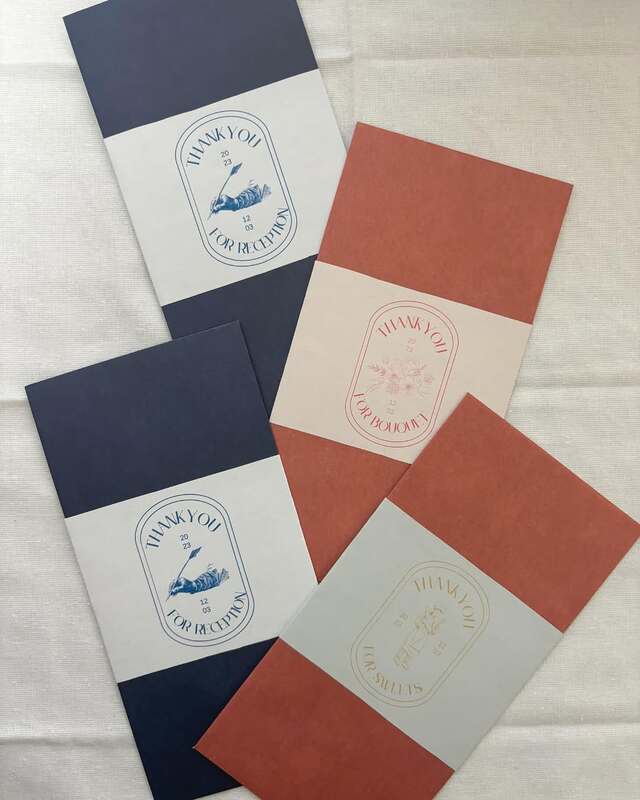 セリア ポチ袋〜結婚式の御車代封筒など DIY