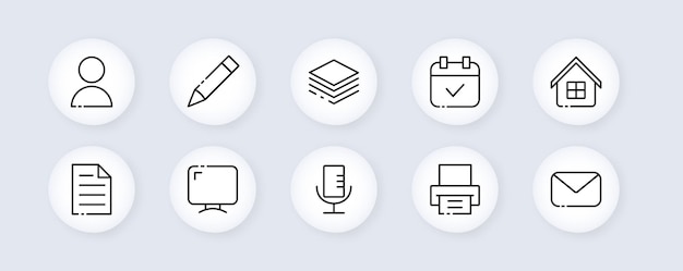 ビジネス テレワーク 在宅勤務 アイコンセット イラストのイラスト素材99674192- PIXTA