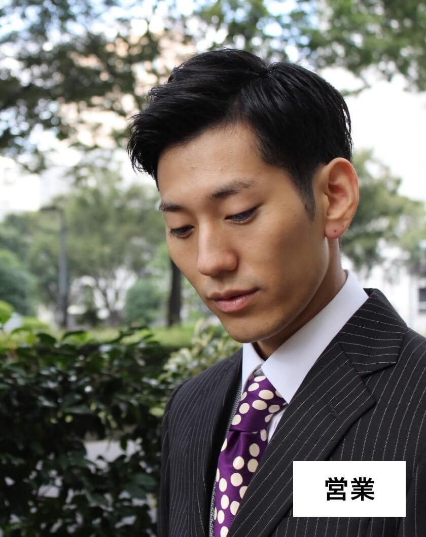 ヘアカットフレッシュツーブロック七三スタイル大人のビジネスマンのための“男性専用”美容室ブラックビズ