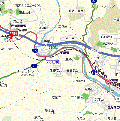 西宮市名塩1丁目2346-1の月極駐車場屋外 平面式ID:12754 いえらぶParking駐車場検索