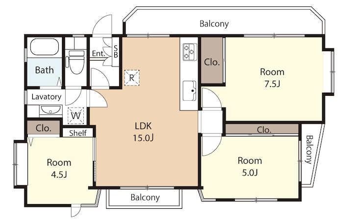 オークハウス：部屋タイプ