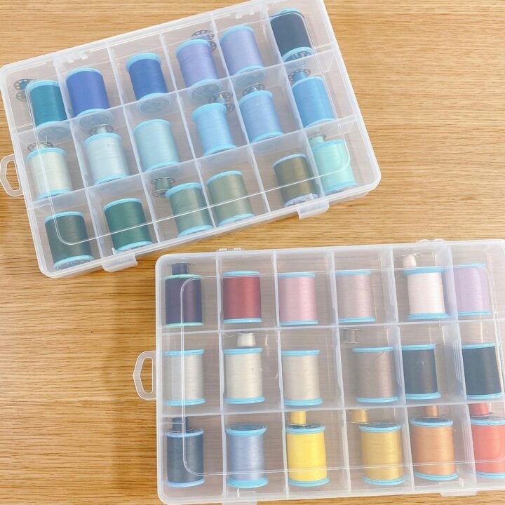 ミシン糸 収納にぴったり セリア 仕切りケースのののうち