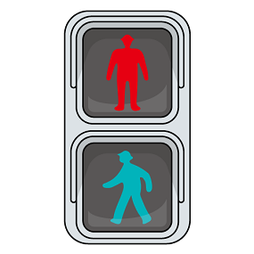 フリーイラスト6種類の歩行者用信号のセットでアハ体験GAHAG著作権フリー写真・イラスト素材集 - GAHAG著作権フリー写真・イラスト素材集