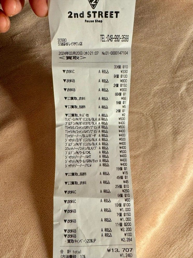 セカンドストリート買取20％アップクーポン2枚