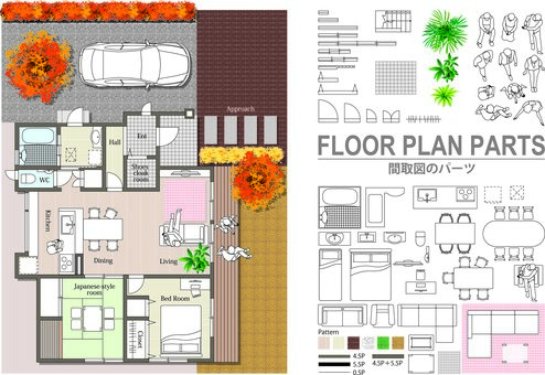 KAKIYAブログ:図面着彩 ご紹介 住宅平面図