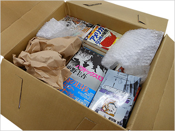 古本買取 ダンボール、送料無料です。 もったいない本舗の本買取案内
