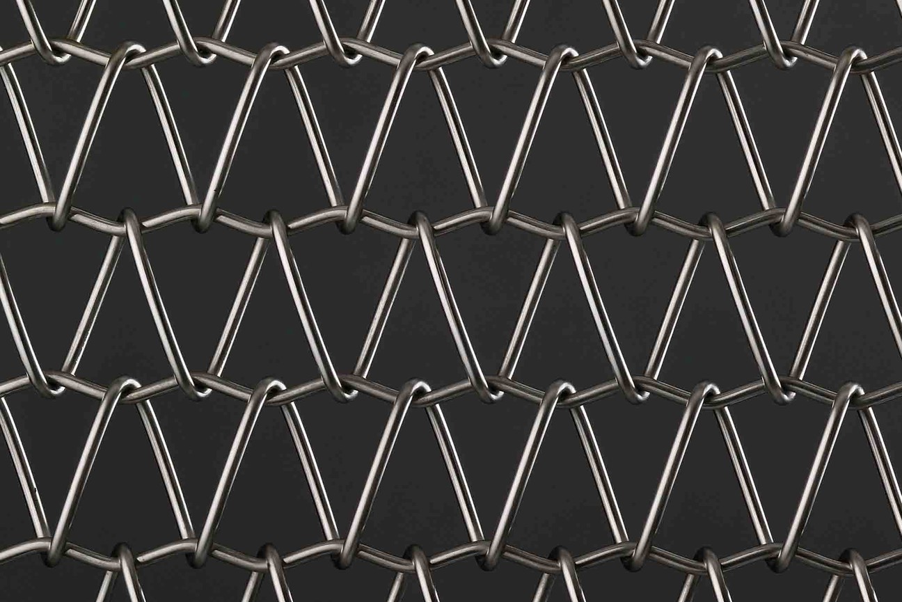 ステンレス建築装飾金網～メタルメッシュ～スパイラルパターン□ナイアガラ S3□Niagara S3株式会社伊勢安ワイヤクリエイテック 11571:: 建材トレンド