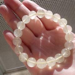 鑑別書付 リビアングラス 10mm ブレスレット 高品質 リビアン フリーカット ブレスレット 天然石 希少石 リビアン