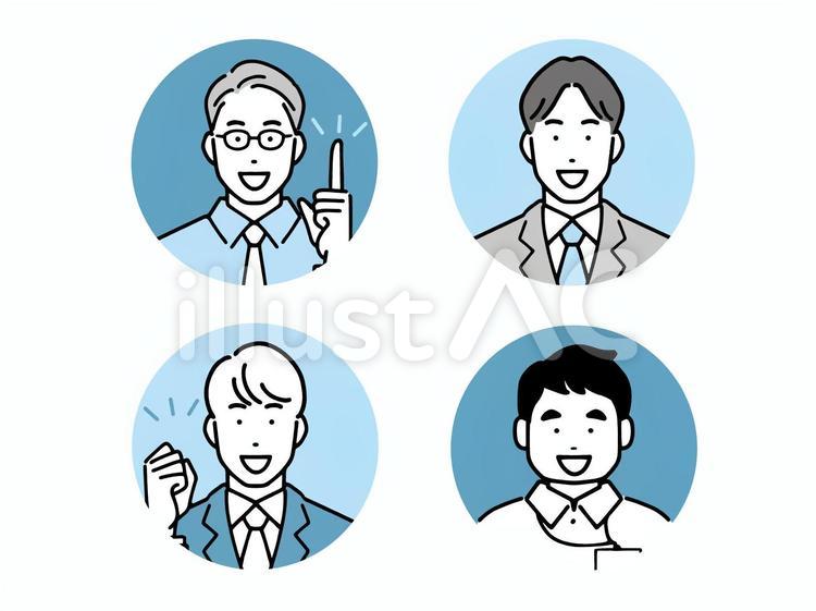 短髪のビジネスマンの無料アイコン素材商用可の無料 フリー のアイコン素材をダウンロードできるサイト『icon rainbow』