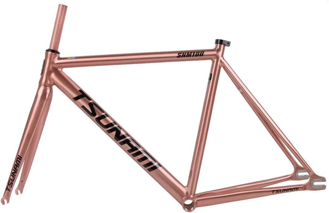 アルミニウム合金 トラック フレーム 固定ギアバイク フレームセット 49 52 55 58cm Cブレーキ ロードフレーム クイッ 700C固定ギア バイクフレームセット 49CM 52CM 55CM 58CM アルミ合金 レーシング トラック バイクフレーム BXT 2025年 新型固定ギア自転車フレーム