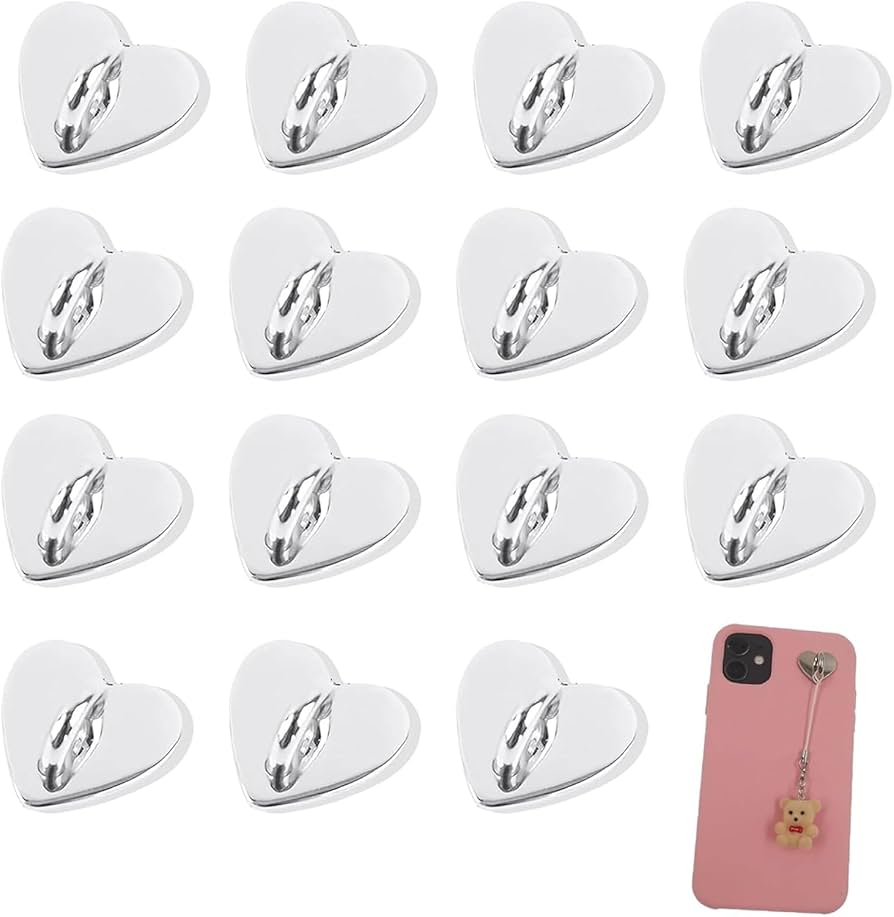 チャームベース キーリングハンガー 2個セット キーホルダー チャーム ストラップ 簡単貼り付け my.DECOR 丸型 クリア×シルバーiPhone Android スマホ スマートフォン RCMB03SV ラスタバナナストラップ スマホリング,キーリングハンガーラスタバナナダイレクト